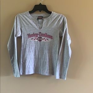 Harley Davidson long sleeved grey tee